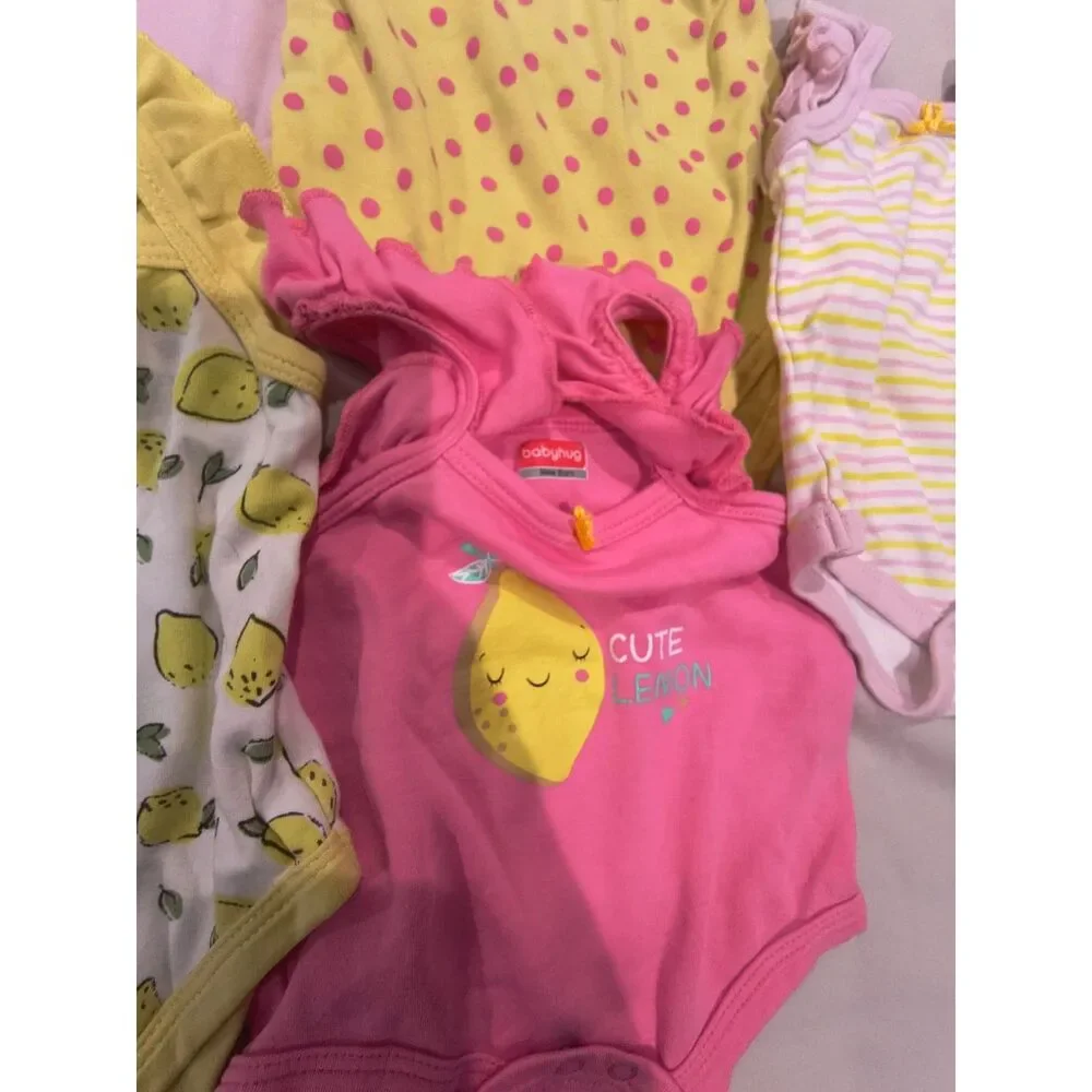 5 pc Baby Girl Sleeveless Onesies Newborn/0-3m